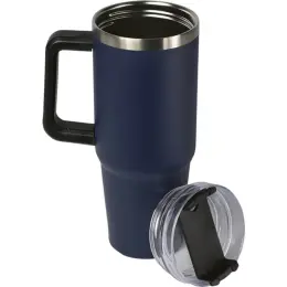 900ml Travel Mug Navy Open